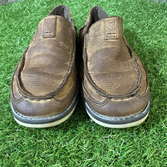 Ariat Slip-On Moc Toe Shoes Size 4 US Leather Brown Loafers Style‎ 10021606 - Picture 5 of 8